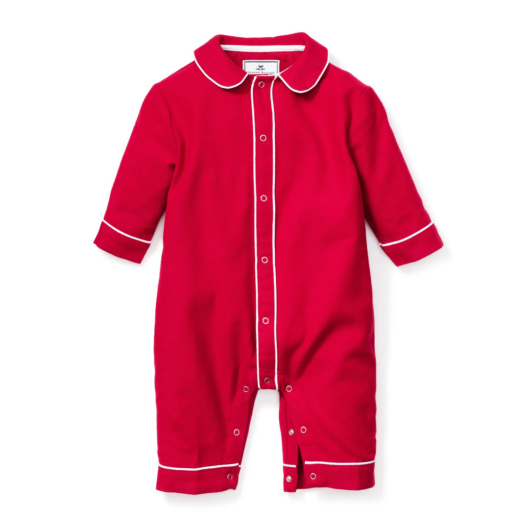 Flannel Romper Cambridge Red