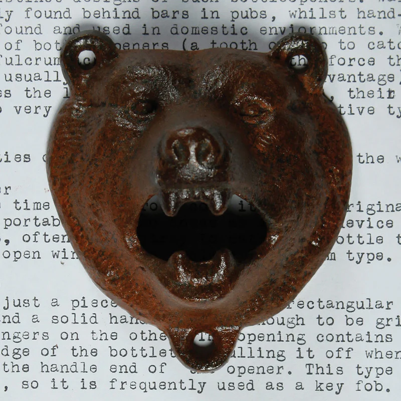 Bear Wall Mounted Bottle Opener
