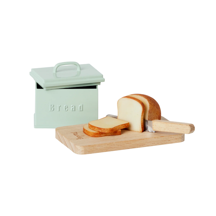 Maileg - Miniature Breadbox With Utensils Set