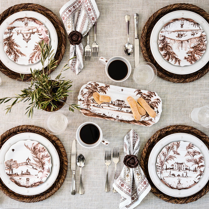 Juliska Country Estate Harvest Party Plate Assorted Set of 4 - Sepia