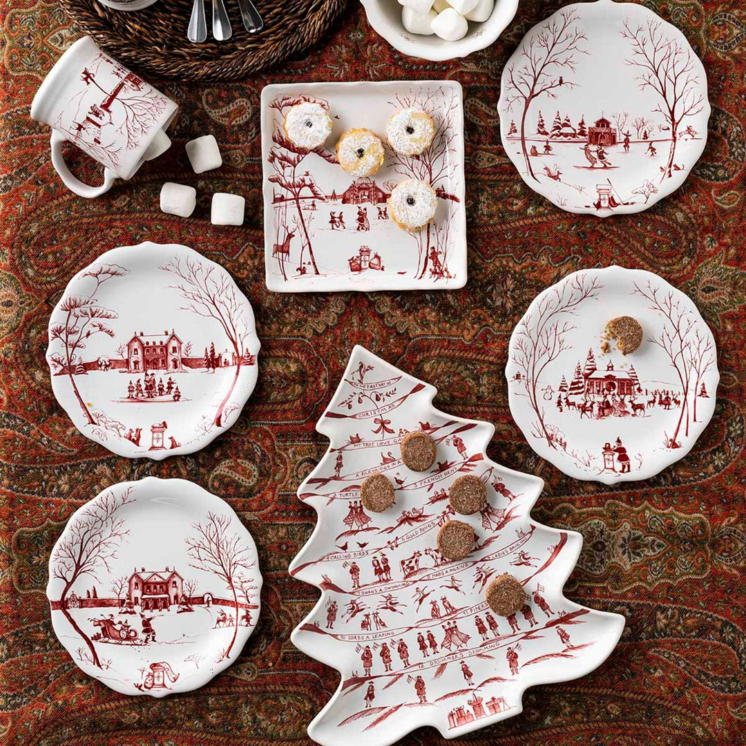Juliska Winter Frolic Party Plates Set of 4