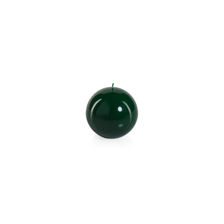Dark Green Lacquer Ball Candle 3.5"