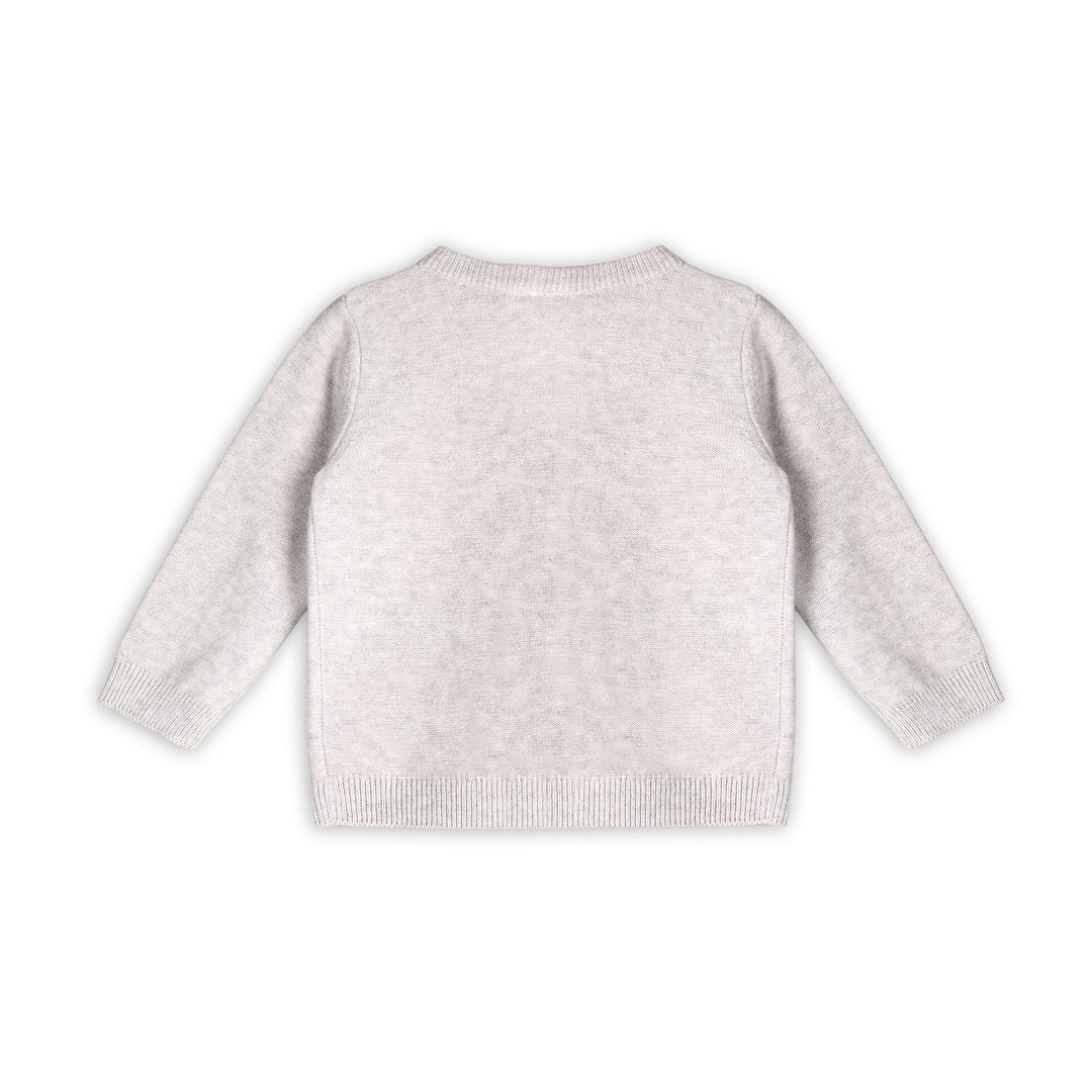 Organic Cotton Animal Friends Embroidered Baby Cardigan Sweater