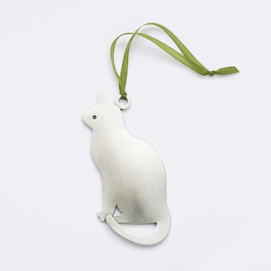 Pewter Cat Ornament