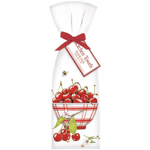 Cherry Bowl Dishtowel Set of 2