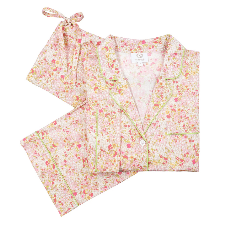 Classic Cotton Long PJ Set Pink Liberty Floral