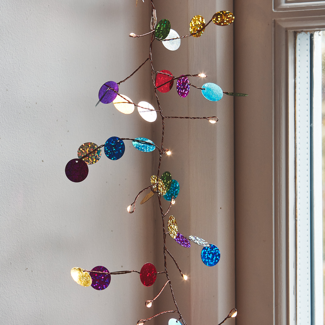 LED Battery Powered Confetti String Lights