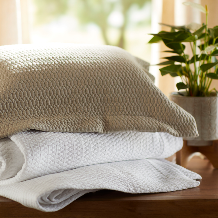 Corfu White Cotton Firm Decorative Tie Pillow By SDH