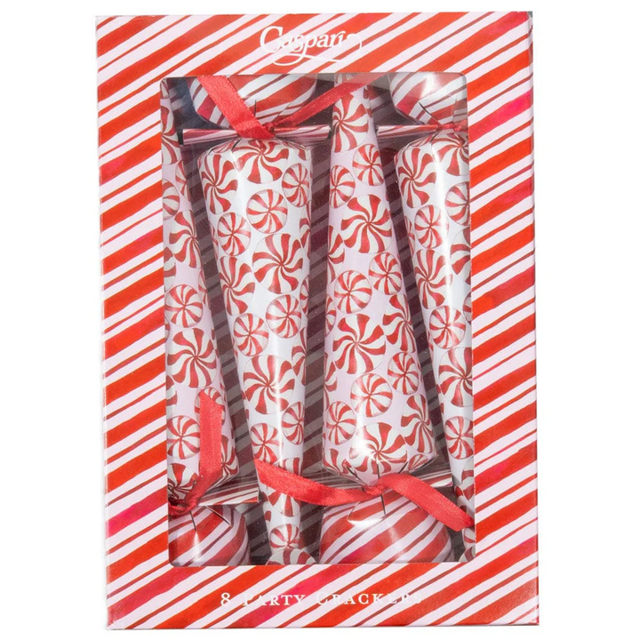 Peppermint Cone Christmas Crackers - Set of 8