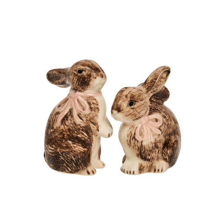 Juliska Clever Creatures Bunny Salt &amp; Pepper Set Napoleon &amp; Josephine