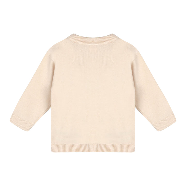 Organic Farm & Tractor Embroidered Knit Baby Pullover