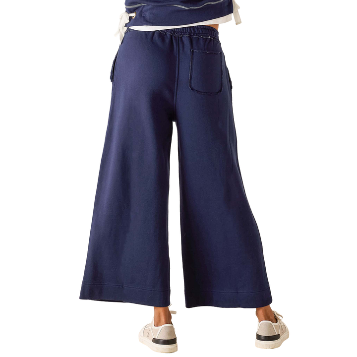 Frenchie Wide Leg Pant Cadet Blue