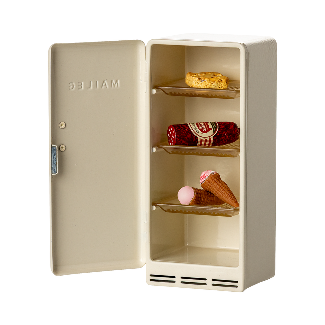 Maileg - Metal Fridge, Mouse - Off white
