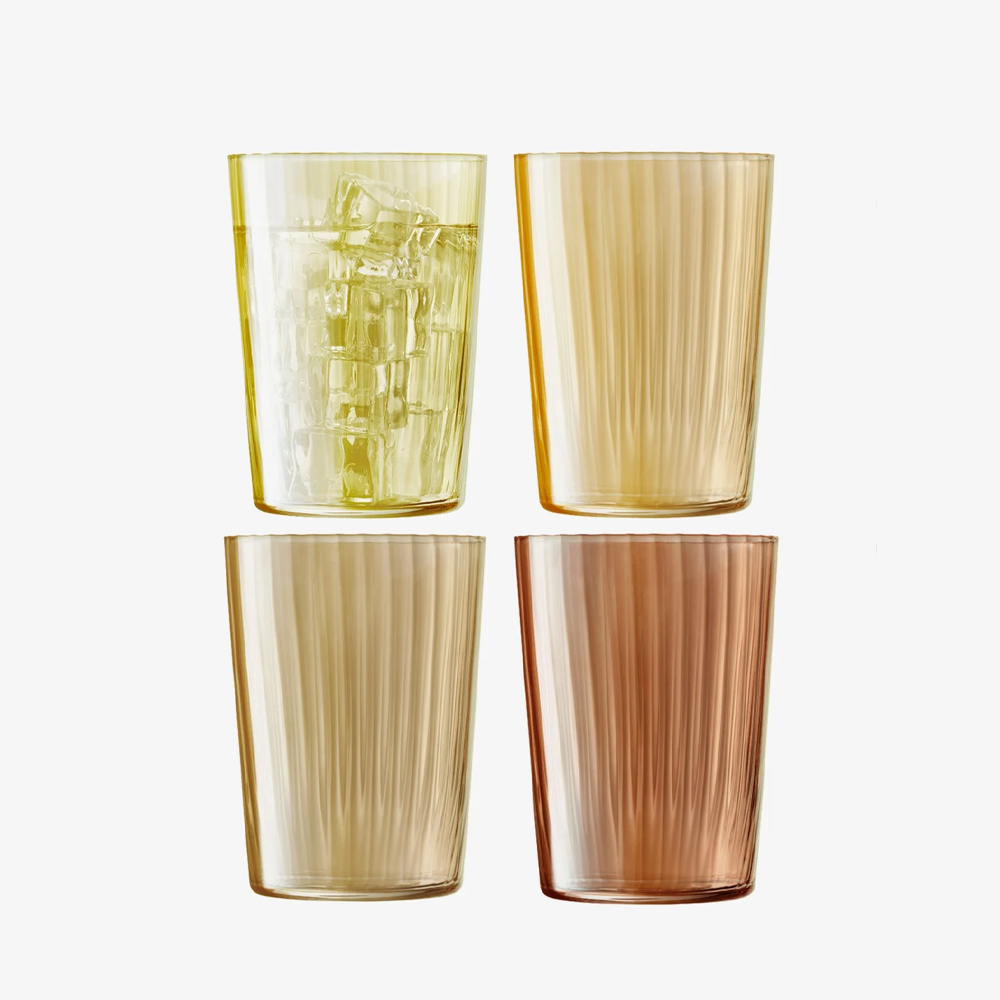 Amber Gem Tumblers 19oz Set Of Four