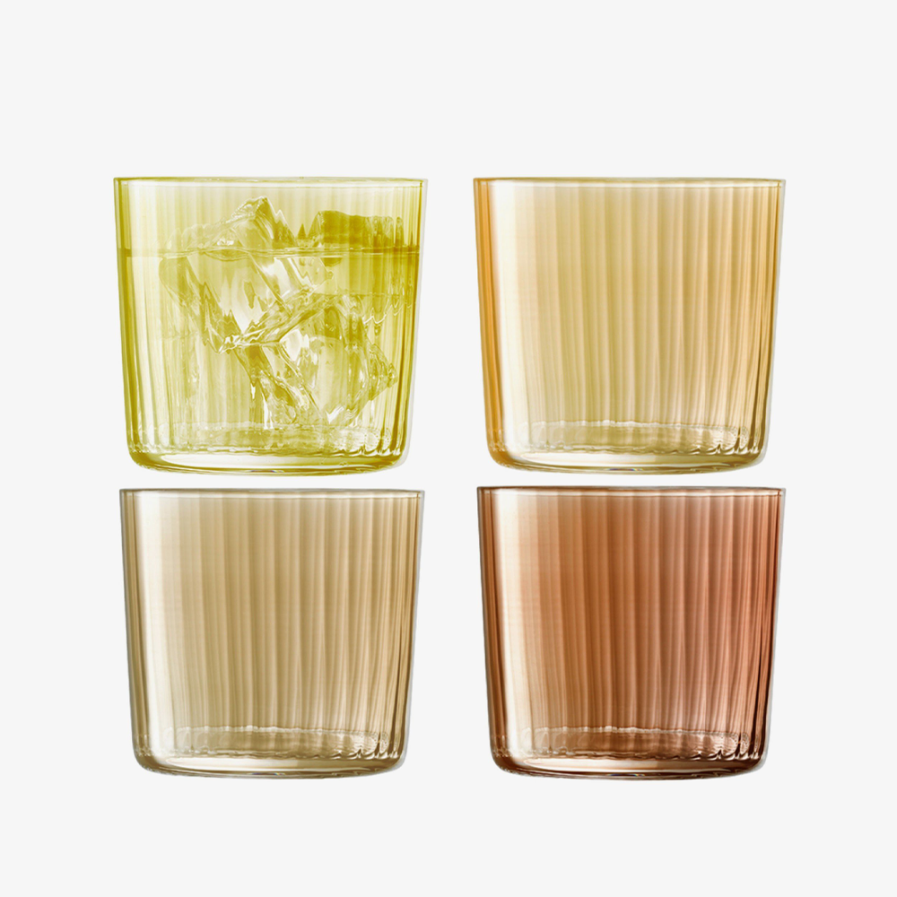 Amber Gem Tumblers 10 oz Set Of Four