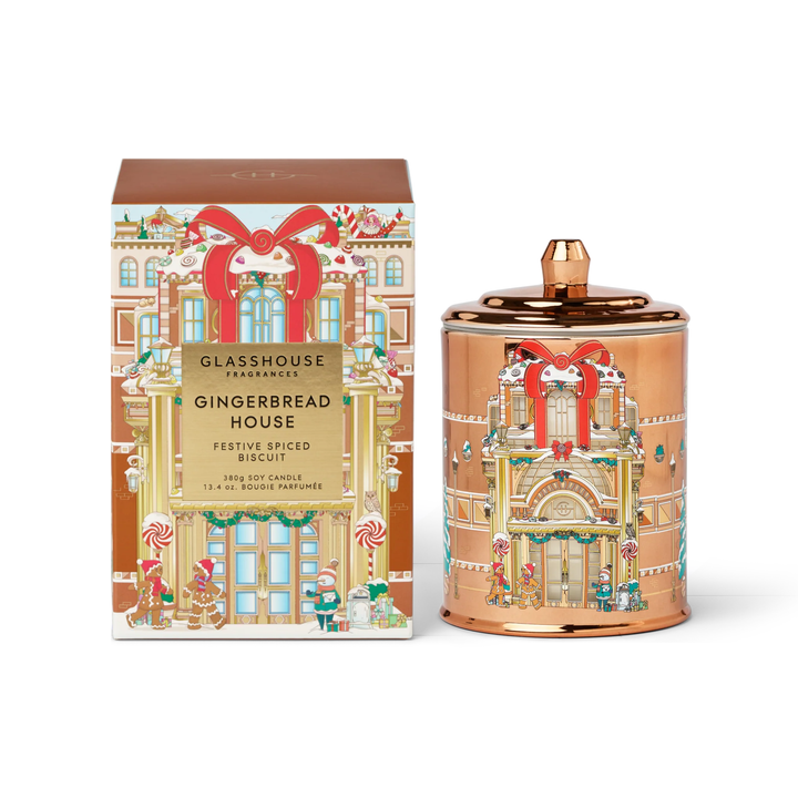 Glasshouse Gingerbread House 13.4 oz. Triple Scented Candle Limited Edition