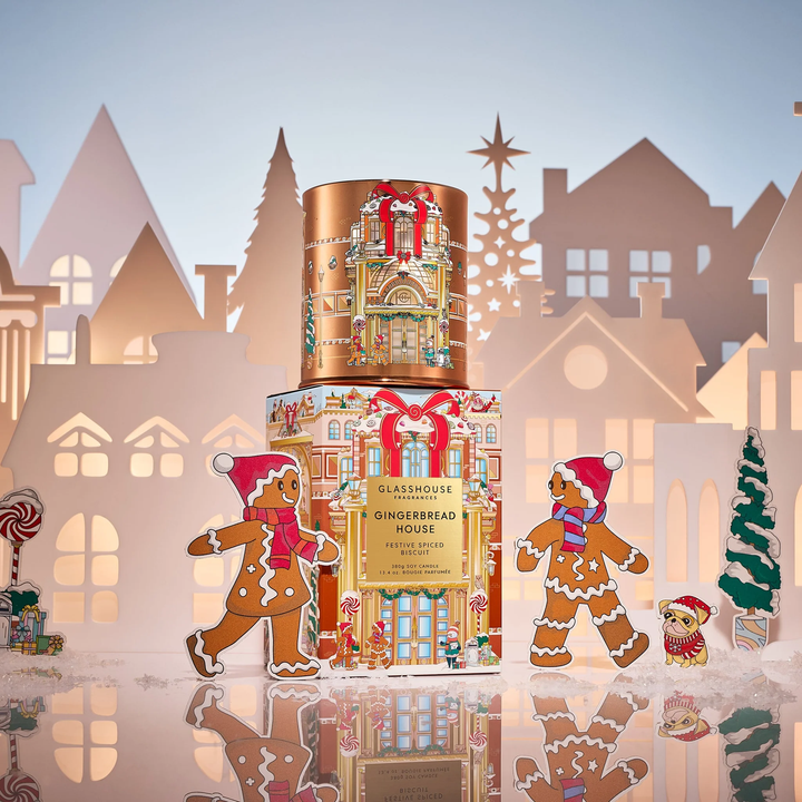 Glasshouse Gingerbread House 13.4 oz. Triple Scented Candle Limited Edition