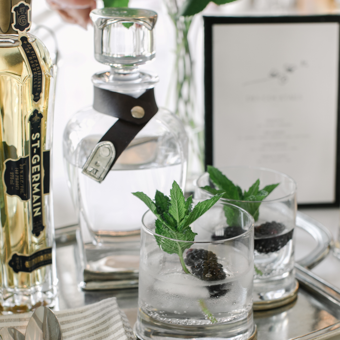 Giorgio Glass and Pewter Decanter