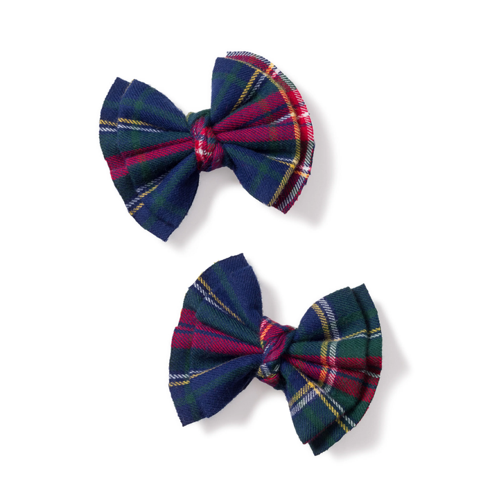 Girls Hair Bow Windsor Tartan