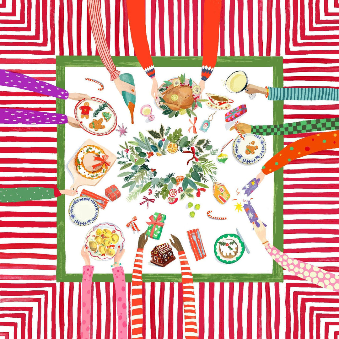 Hands-On-Christmas Square Tablecloth
