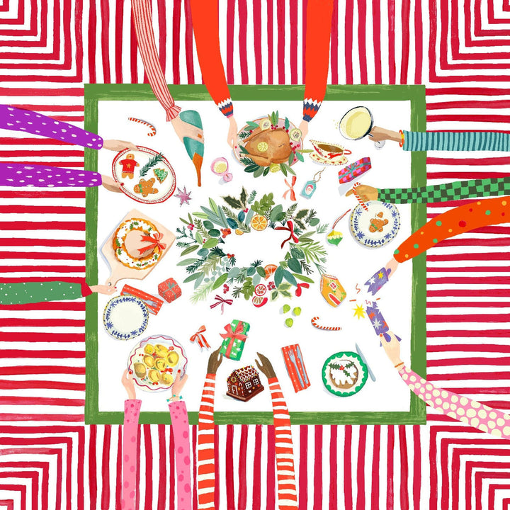 Hands-On-Christmas Square Tablecloth