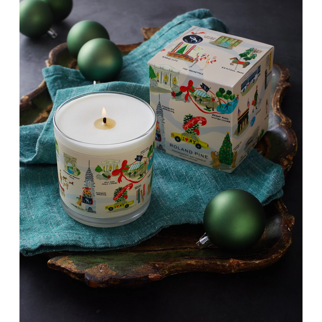 Holiday in New York 9.5 oz Single-Wick Glass Soy Candle