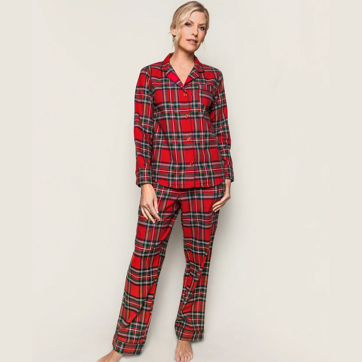 Women's Brushed Twill Pajama Set in Imperial Tartan