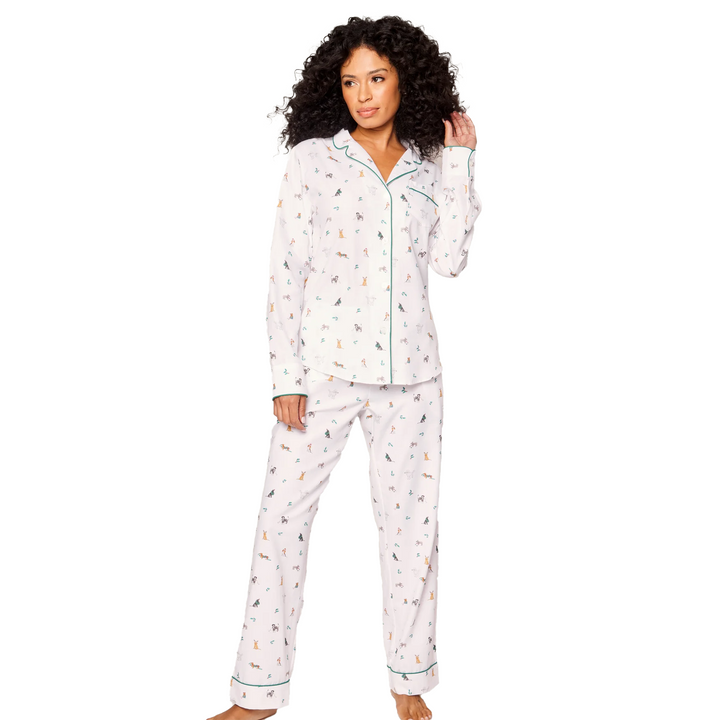 Women's Luxe Pima Jingle Paws Pajama Set