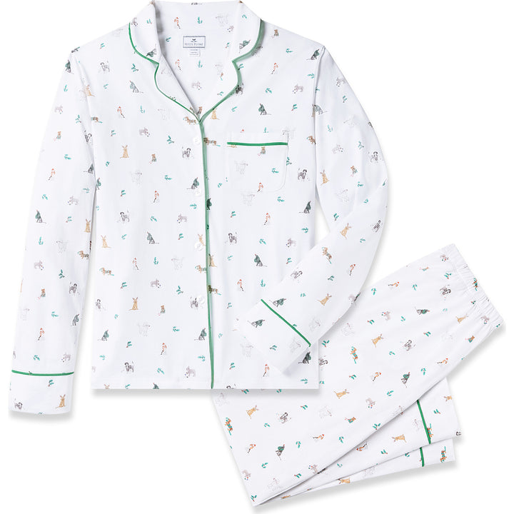 Women's Luxe Pima Jingle Paws Pajama Set