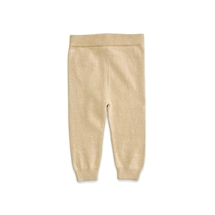 Organic Cotton Pocket Sweater Knit Baby Legging Oatmeal Heather