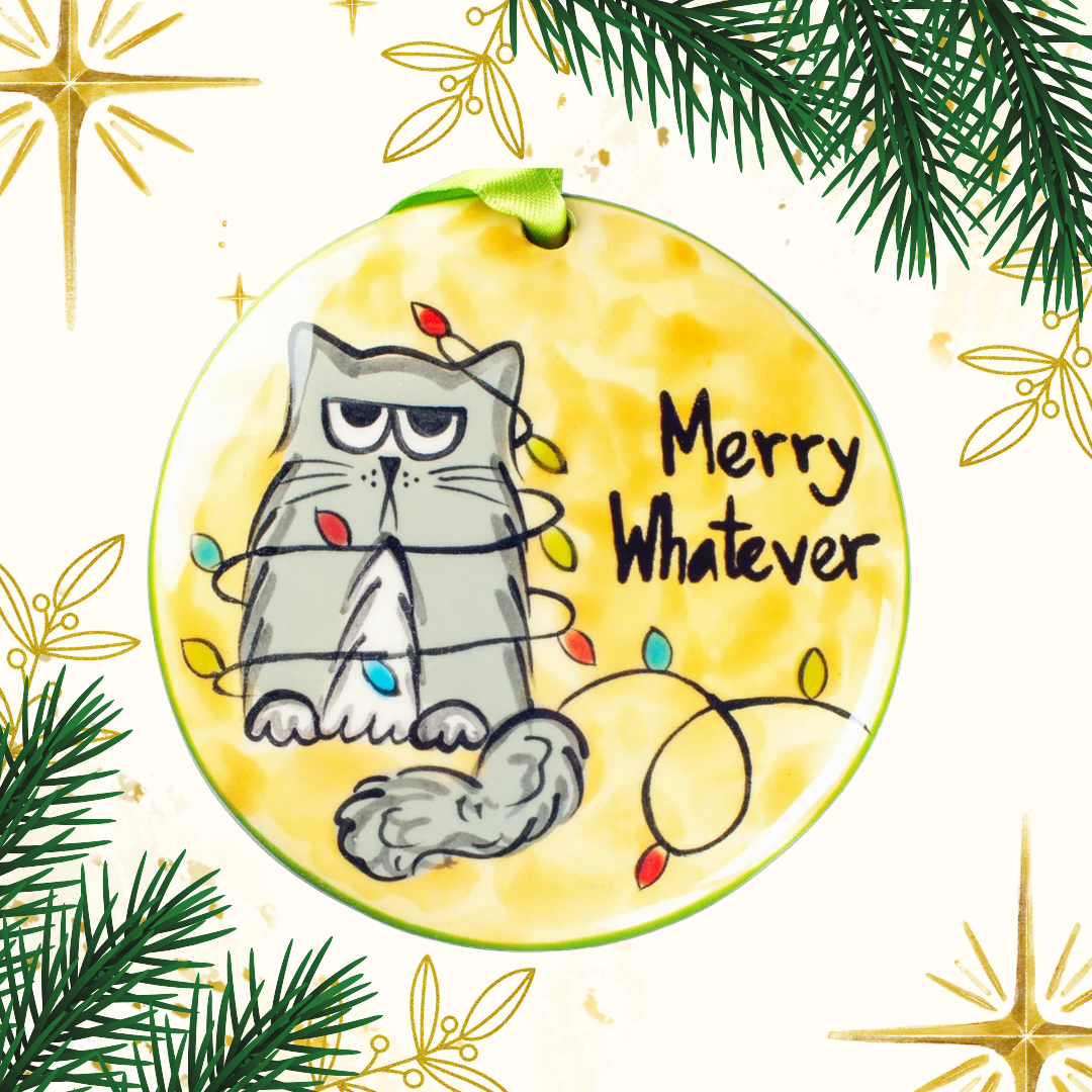 Merry Whatever Cat Ornament