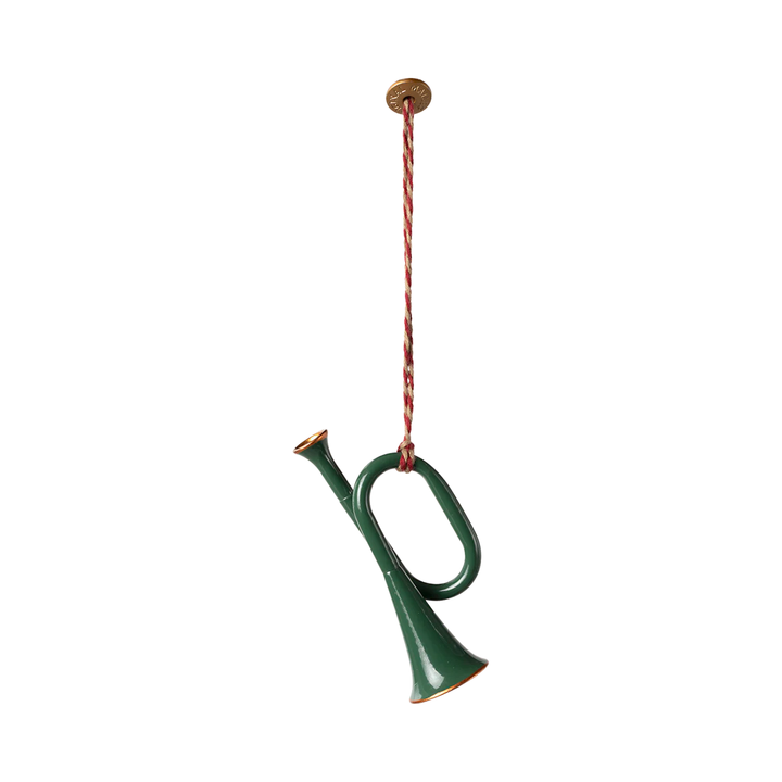 Maileg - Metal Ornament Dark Green Trumpet