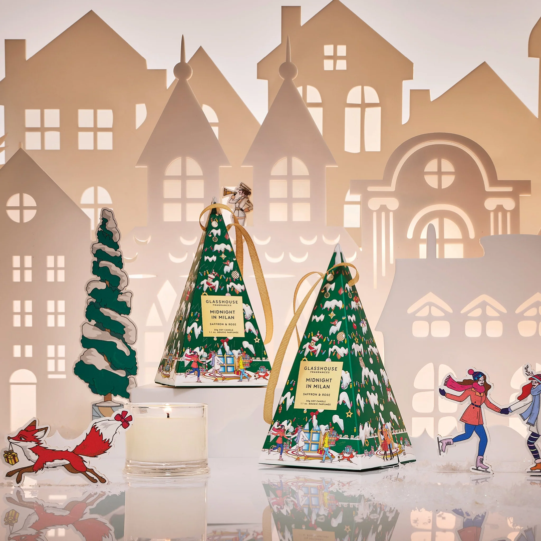 Glasshouse Midnight In Milan 1.1oz Candle Christmas Bauble Limited Edition