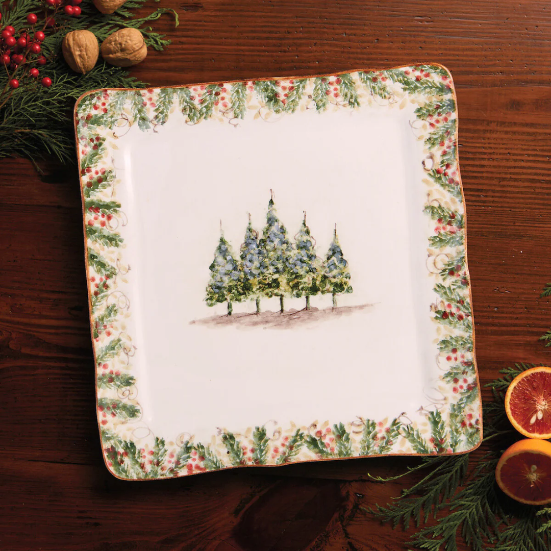 Natale Square Signed Platter / Charger