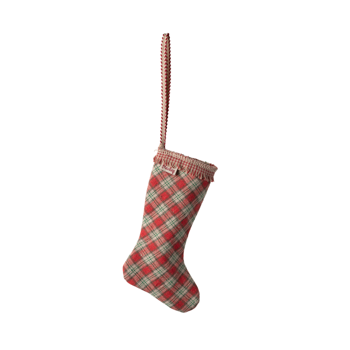 Maileg - Red Checkered Stocking Ornament