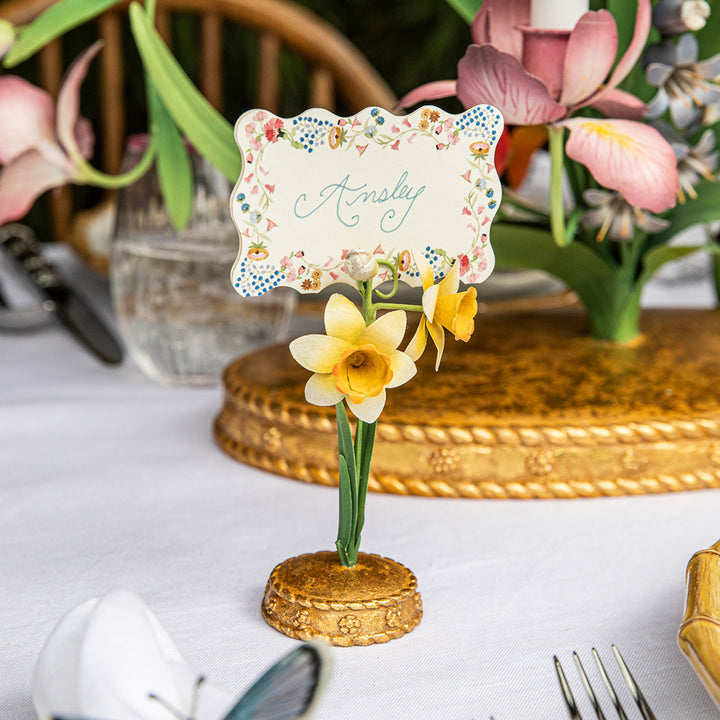 Juliska Meadow Walk Daffodil Place Card Holder