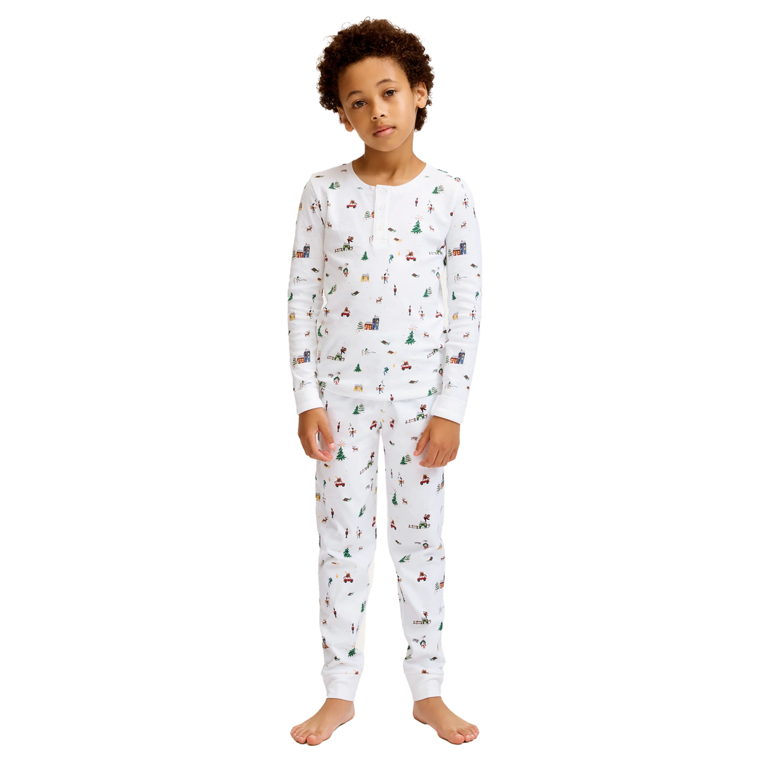 Baby's Pima Snug Fit Pajama Set in Holiday Town