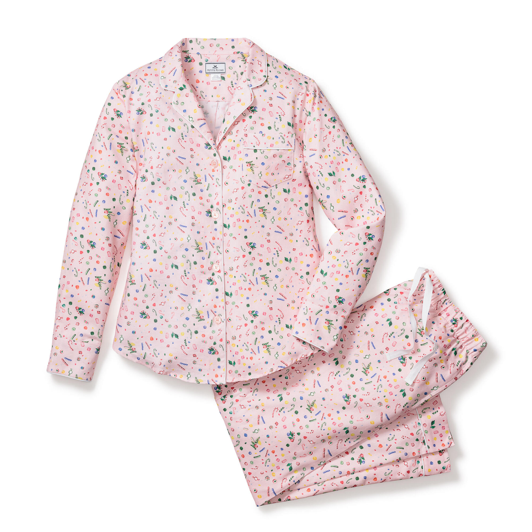 Women's Twill Pajama Set in Vintage Sweets