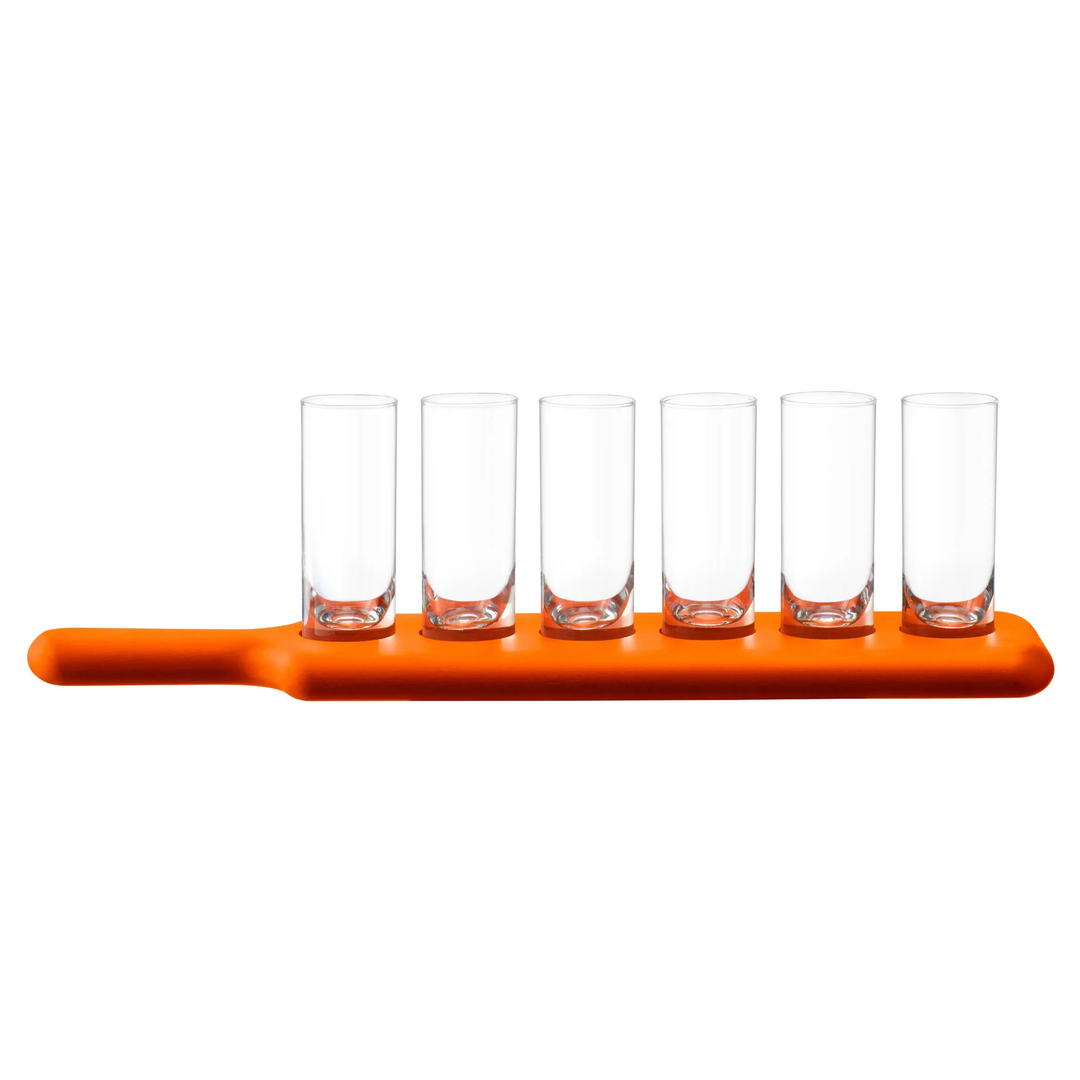 Paddle Pop Vodka Serving Set With Sunset Orange Ash Paddle