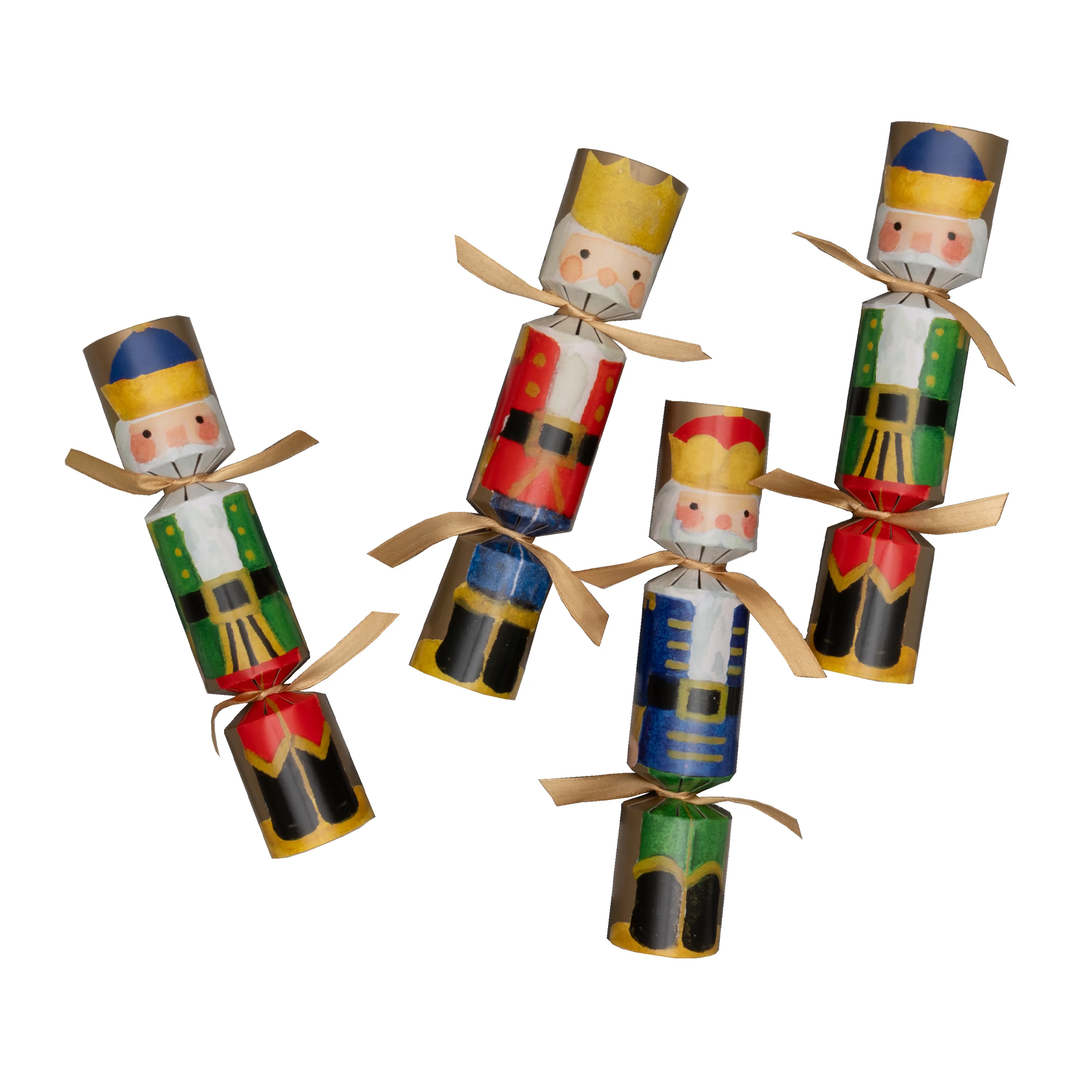 Painted Nutcrackers Mini Party Crackers - Set of 12