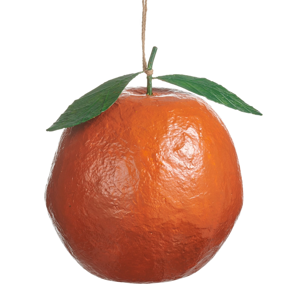 Paperm Mache Orange Ornament