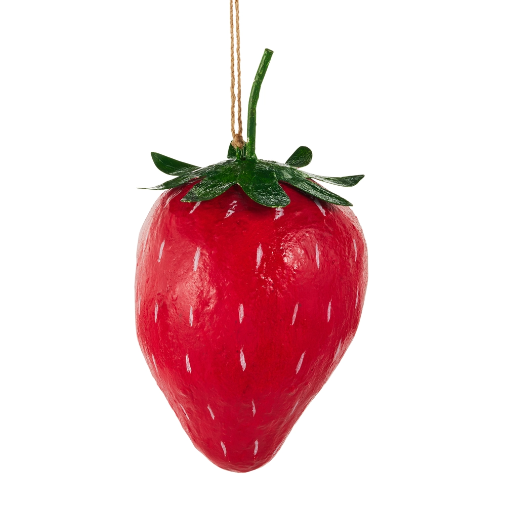 Paper Mache Strawberry Ornament