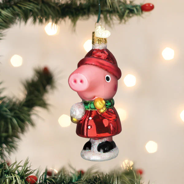 Peppa Pig With A Snowball Ornament
