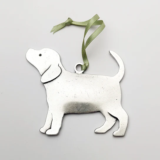 Pewter Puppy Ornament