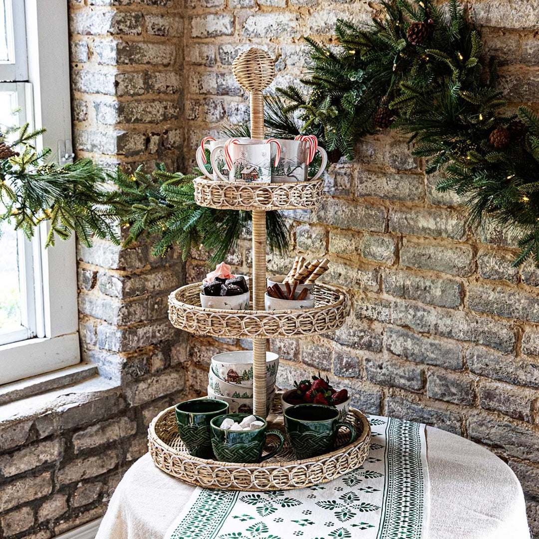 Juliska Provence Rattan 3-Tier Serving Stand