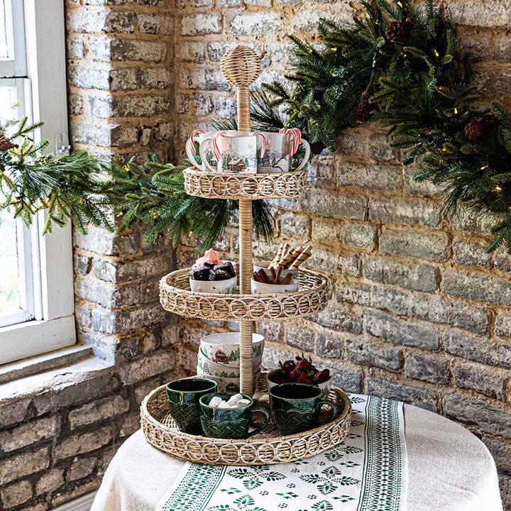 Juliska Provence Rattan 3-Tier Serving Stand