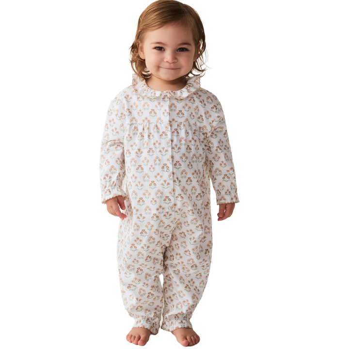 Baby Twill Madeline Romper In Estate Garden