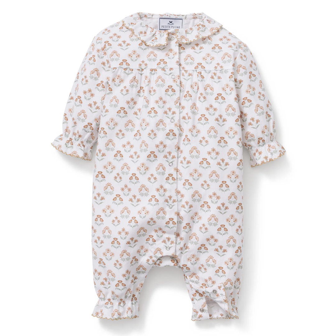 Baby Twill Madeline Romper In Estate Garden