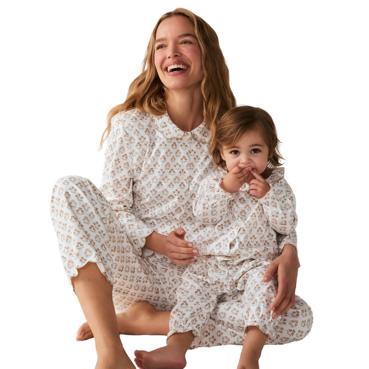 Baby Twill Madeline Romper In Estate Garden