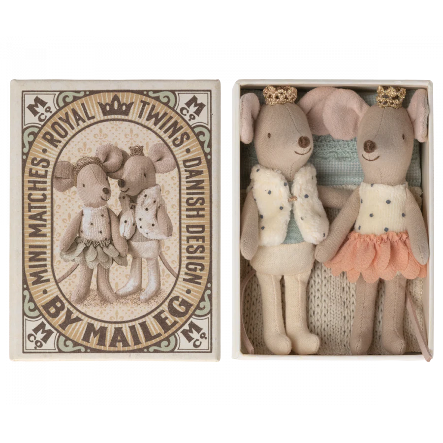 Maileg - Royal Twin Mice in Matchbox